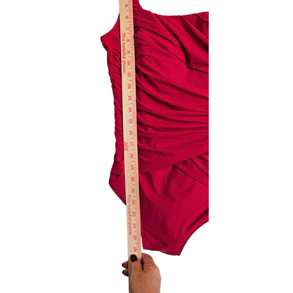 Gottex Sz 8 One Piece Bathingsuit Ruched Summer Beach Cruise Pool Slimming - Picture 7 of 16
